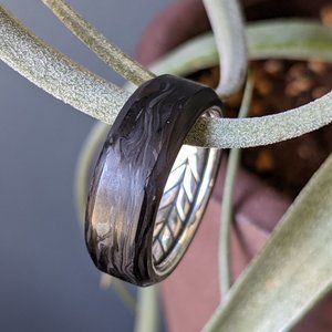 David Yurman Men's Beveled Band in Forged Carbon